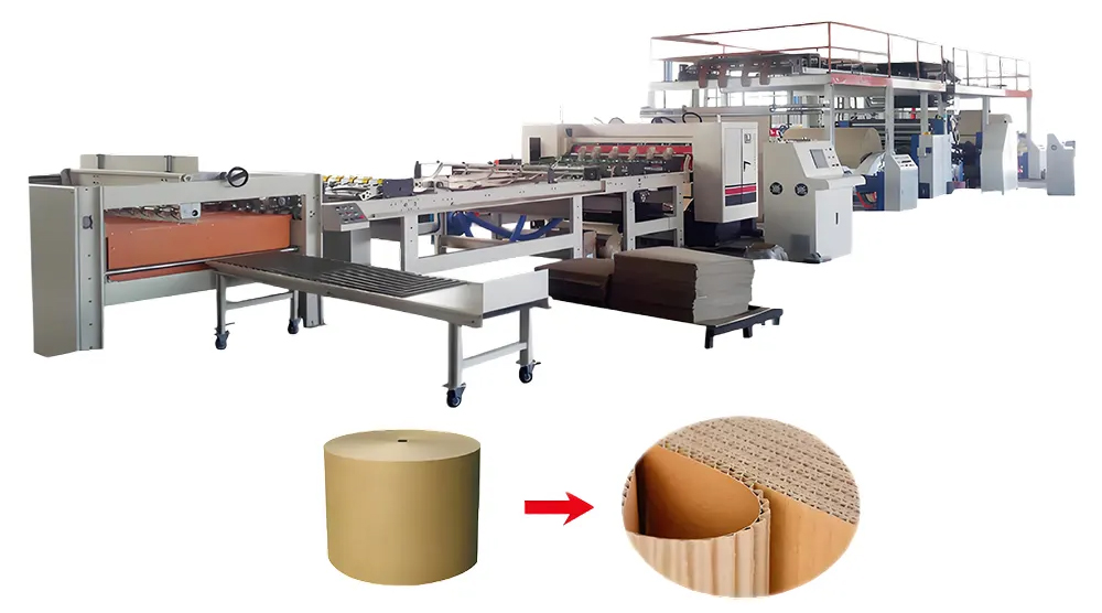 Single face 2 ply corrugator line